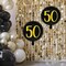 50th Birthday Balloons for Men – Black and Gold Foil Number 50, 8-Pack for Anniversary and Birthday Party Decorations (Black and Gold)